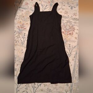Old Navy Linen Black Sleeveless Shift Dress